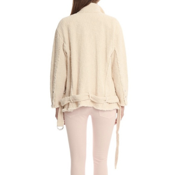 IRO Cream Jacket Dorthea Tweed Moto Jacket - Picture 2 of 16